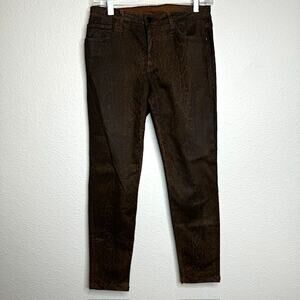 Joe’s Jeans Brown Animal Print Skinny Ankle Pants Women’s Size 27 Mid-Rise